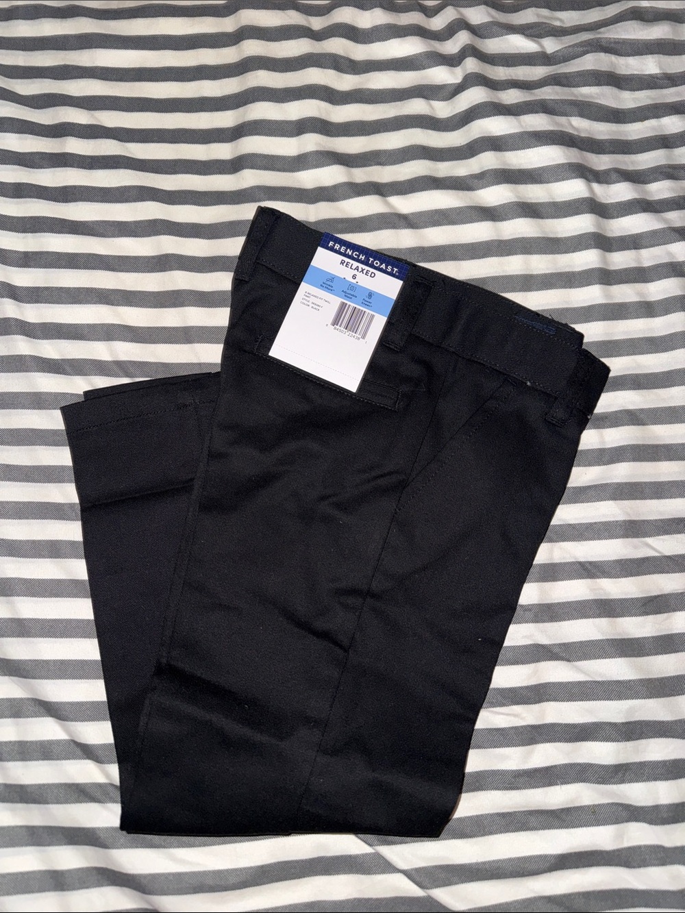 French Toast Black Relaxed Fit Chino Pants